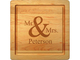 Maple 12 inch Square Mr & Mrs Cutting Board Image 1 of 2